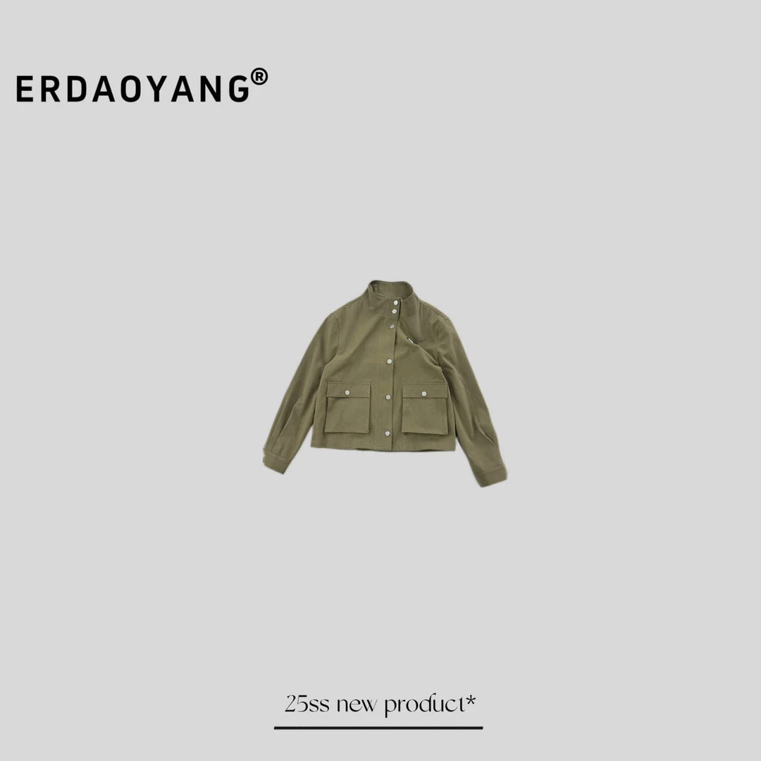 ERDAOYANG "中古系列" 早春新款立领口袋百搭外套WT6043