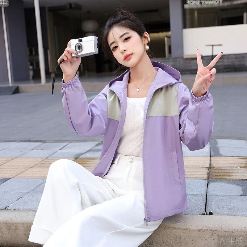 秋装女款爆款2025新款秋季外套时髦洋气上衣时尚减龄防水冲锋衣