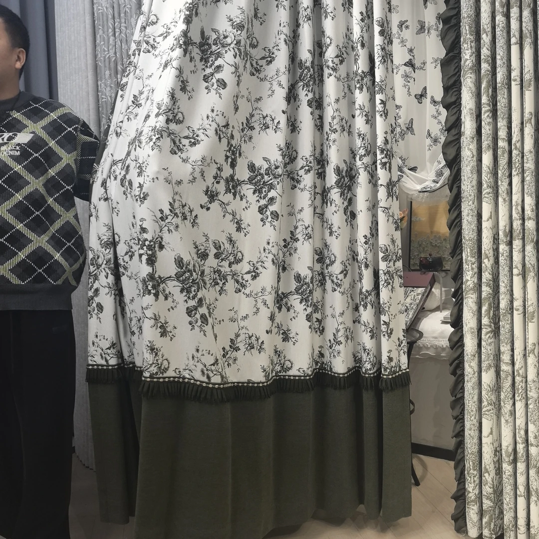 2025年冬季新款浪漫花园窗帘客厅卧室遮光窗帘