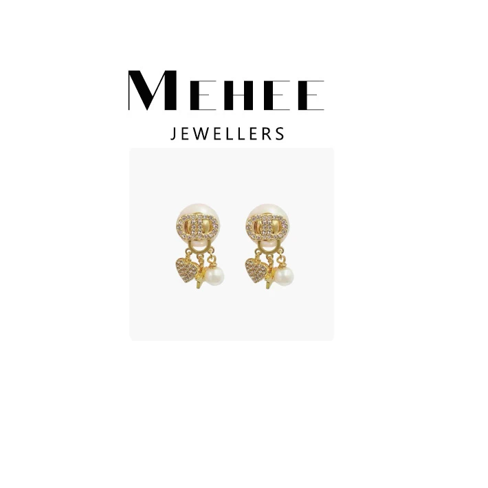 铜合金耳饰 米禾高级定制  字母珠珠耳环e283