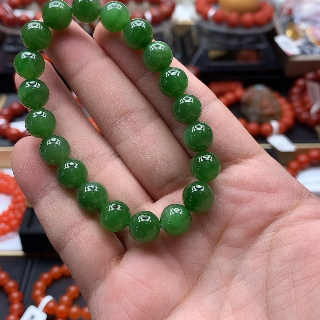 眷***恋手链未镶嵌和田玉（碧玉）