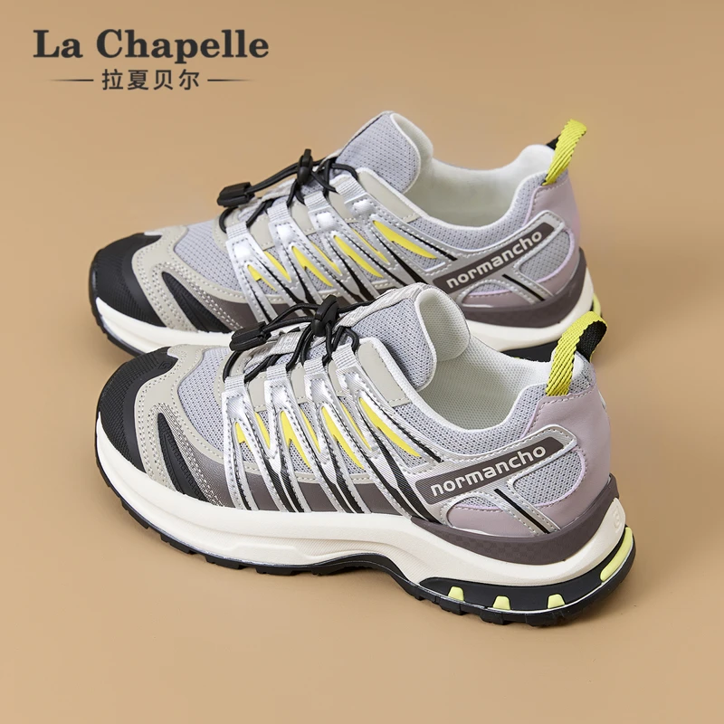 【周明星带货专属】拉夏贝尔老爹鞋女款2025新款春季户外登山鞋厚底