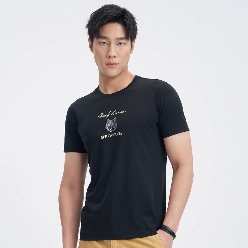 【吸汗抗臭】七匹狼短袖T恤夏季新款半袖t恤休闲男士上衣体恤服装