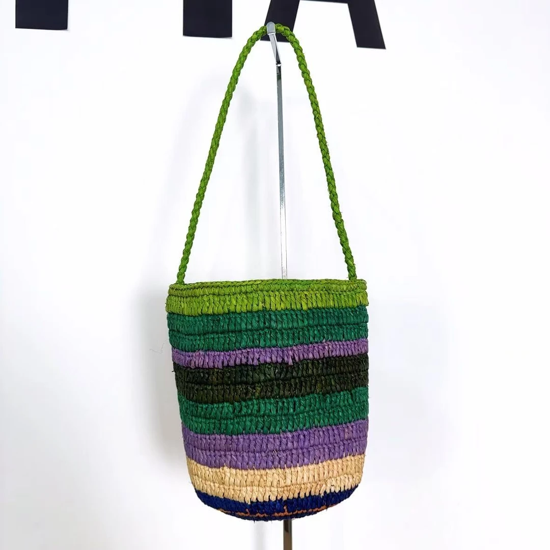 062拉菲草编织包包非洲进口手工制作