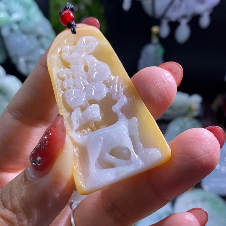 【闪购商品】颈饰未镶嵌翡翠鹿