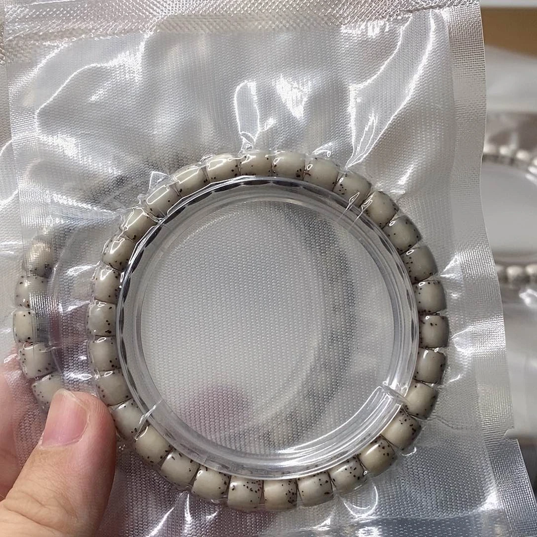 吊坠星月菩提石玉直切河豚单圈76