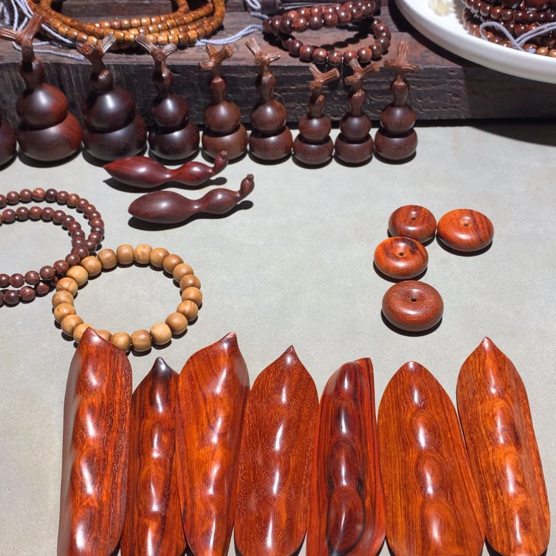 小叶紫檀手串/手链琴料福豆