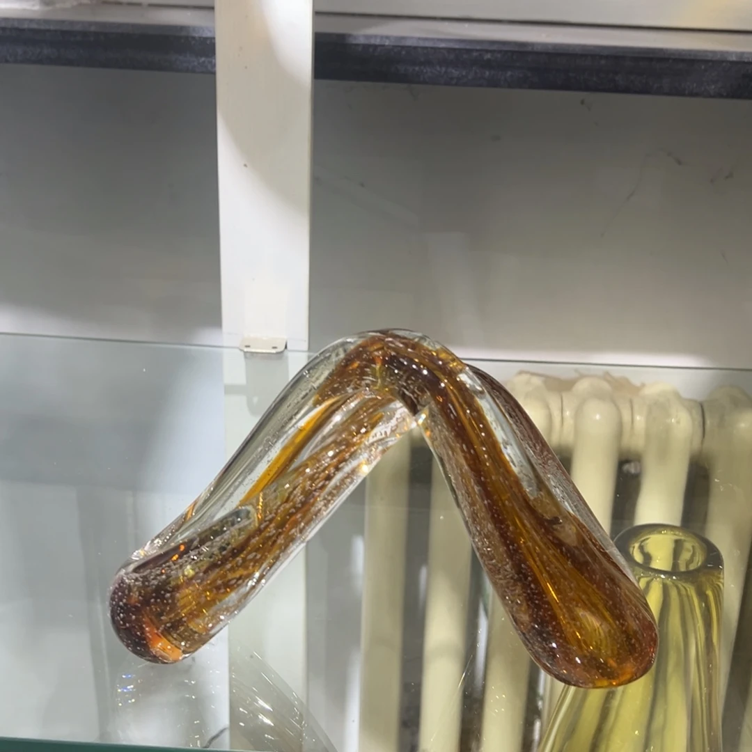 幻彩琉璃花瓶花器长21微瑕