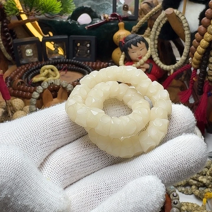 星月菩提手串10号车尺寸10菩提根玛尼墩单圈