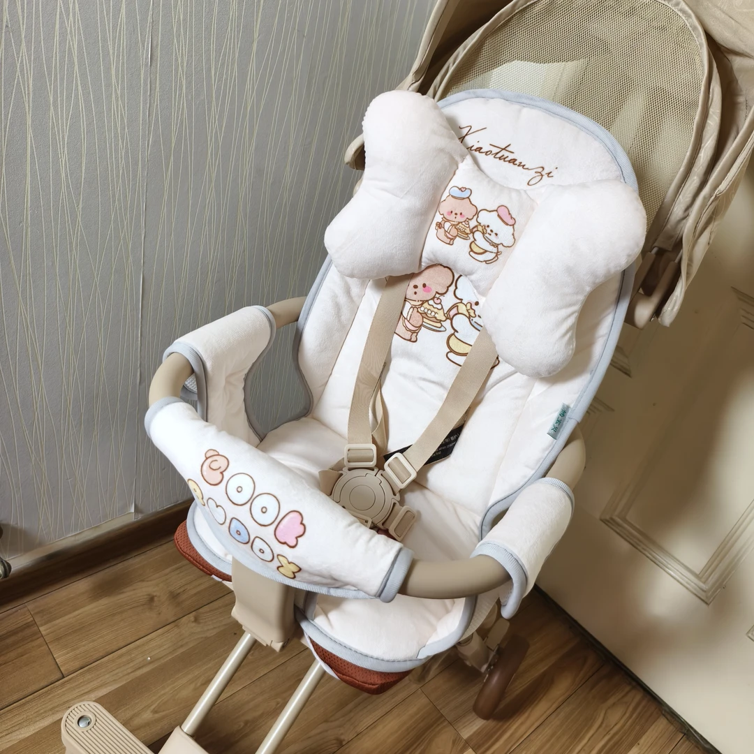 适用米兰图轻便遛娃神器TR推车坐垫比陌普洛可X1秋冬保暖棉垫