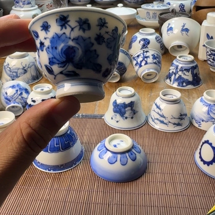 青花瓷器杯子茶具