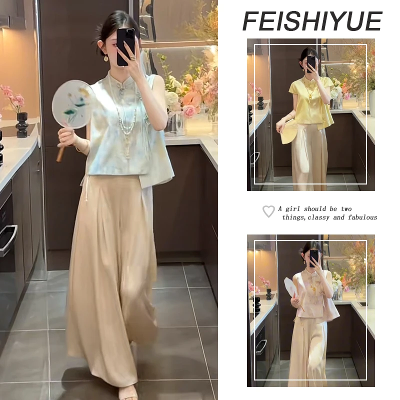 夏季一整套女装2025年新款韩版减龄显瘦时尚短袖上衣休闲裤两件套