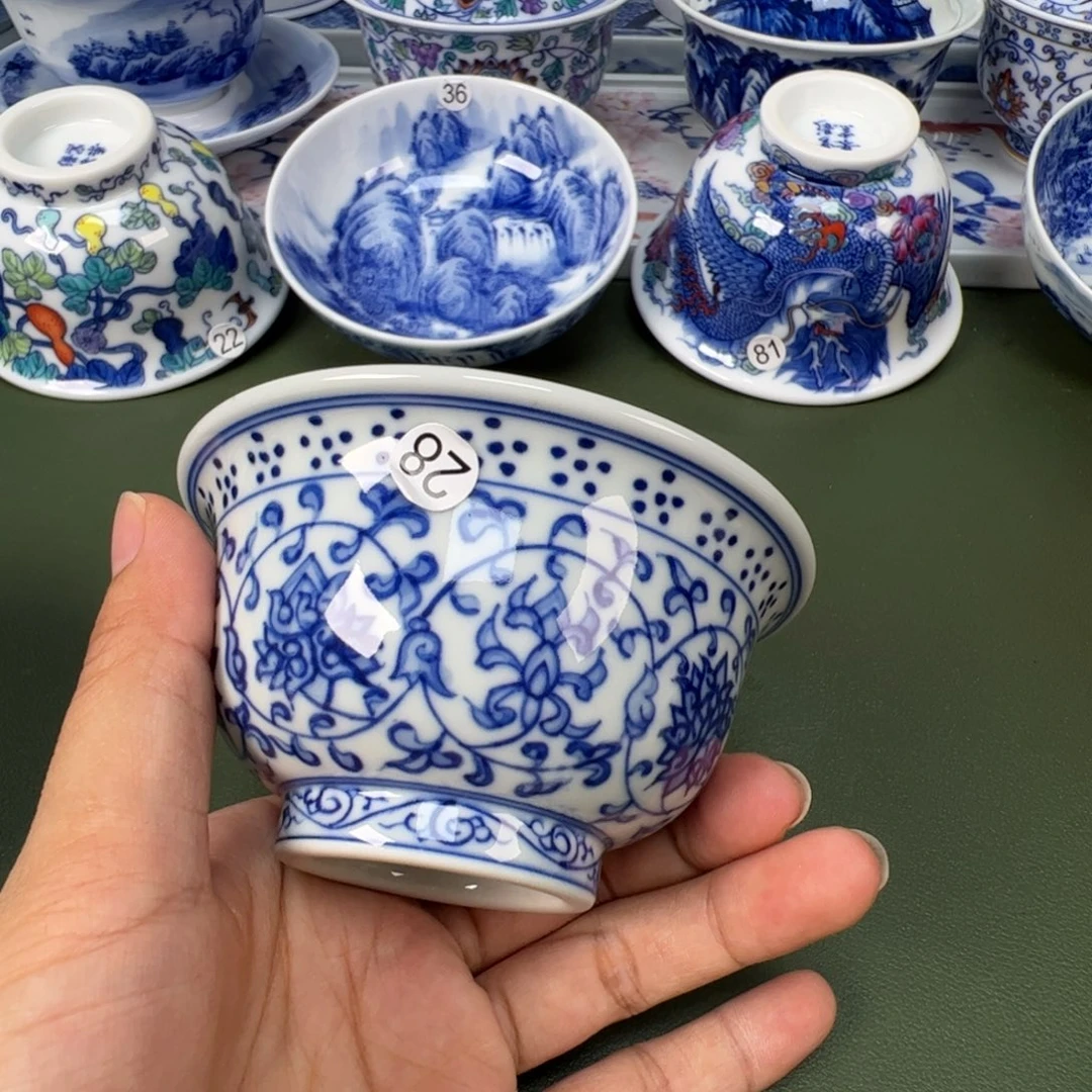 景德镇纯手工纯手绘茶具木木28