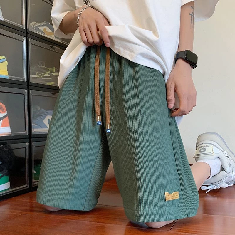 男士短裤夏季新款宽松潮流休闲百搭薄款直筒大码沙滩五分裤中裤男