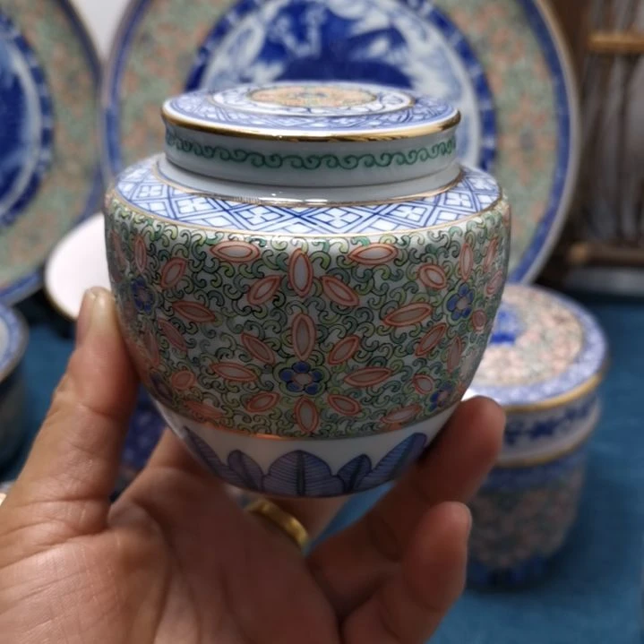 9**%青花玲珑斗彩珐琅