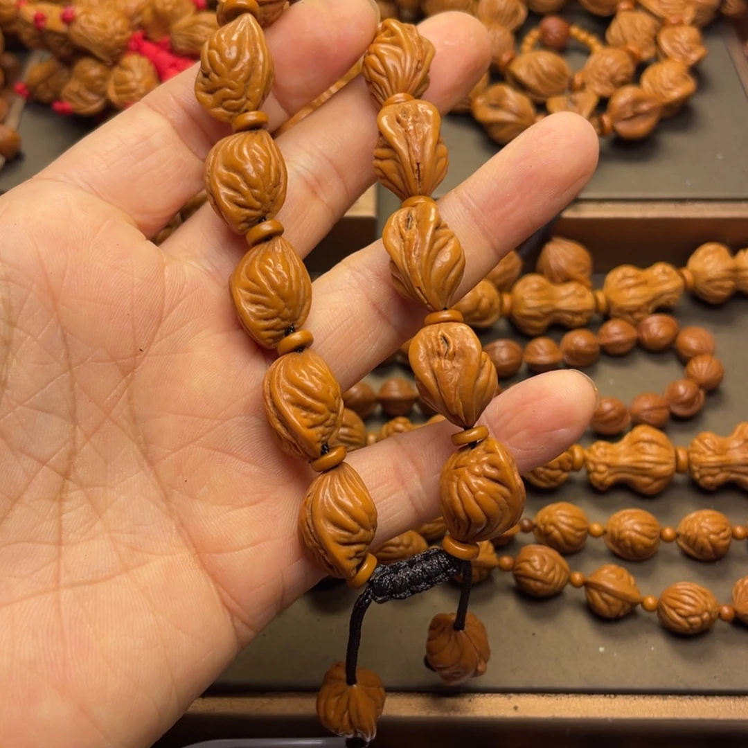 一***风桃核手串龙纹桃核15