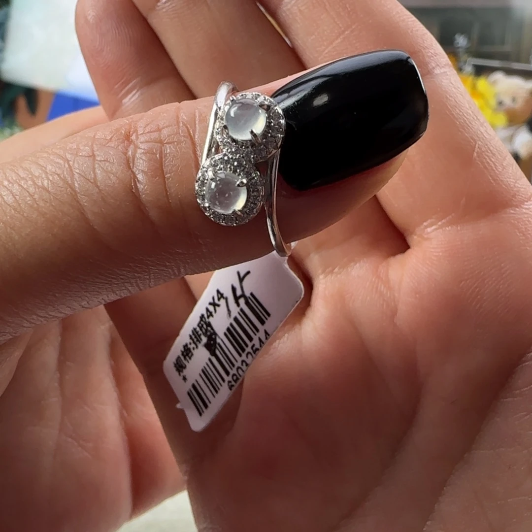 翡翠银S925镶嵌戒指