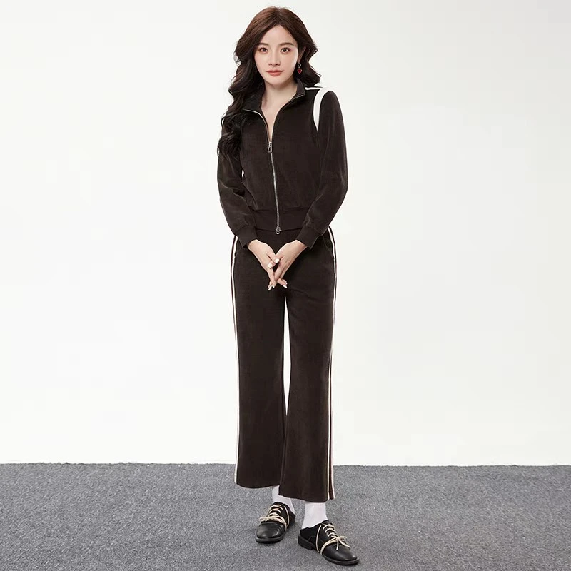 【HT785】品牌严选新款时尚减龄气质两件套套装秋套装