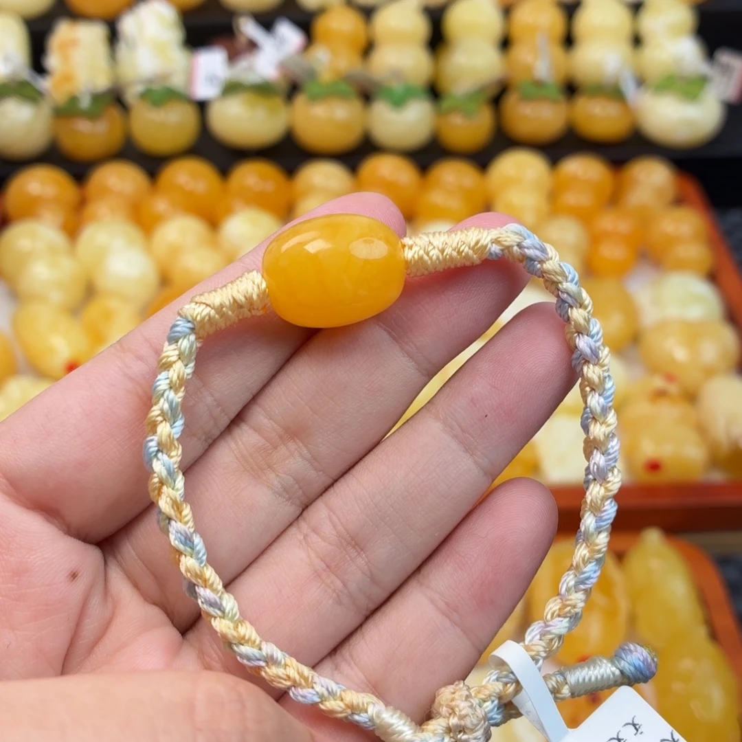 蜜蜡未镶嵌毛衣链蜜蜡