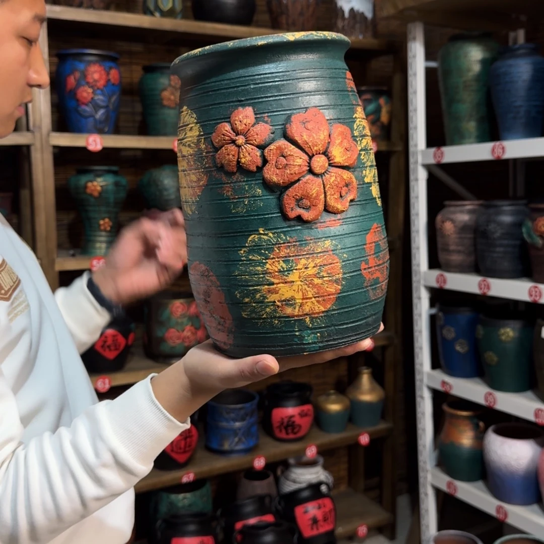 带孔高端浮雕花盆炸炸炸