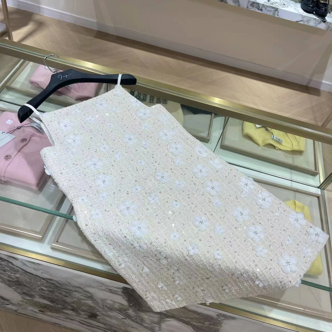 JILLYI珠海店【尼罗河花园】重工优雅女轻奢吊带手工立体花朵吊带连