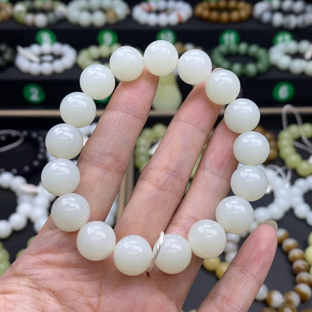 手链未镶嵌和田玉12mm