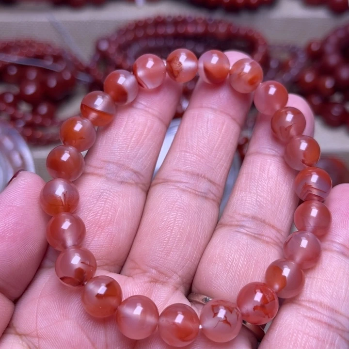 南红玛瑙未镶嵌手链冰飘花8 +