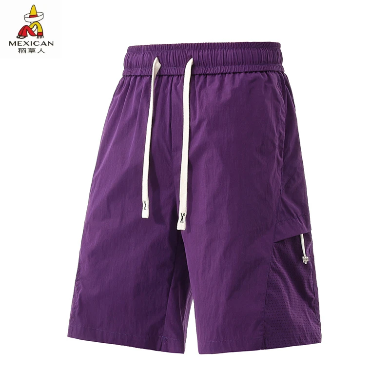 Mexican/稻草人夏季短裤户外工装情侣短裤速干休闲裤春夏男款纯色