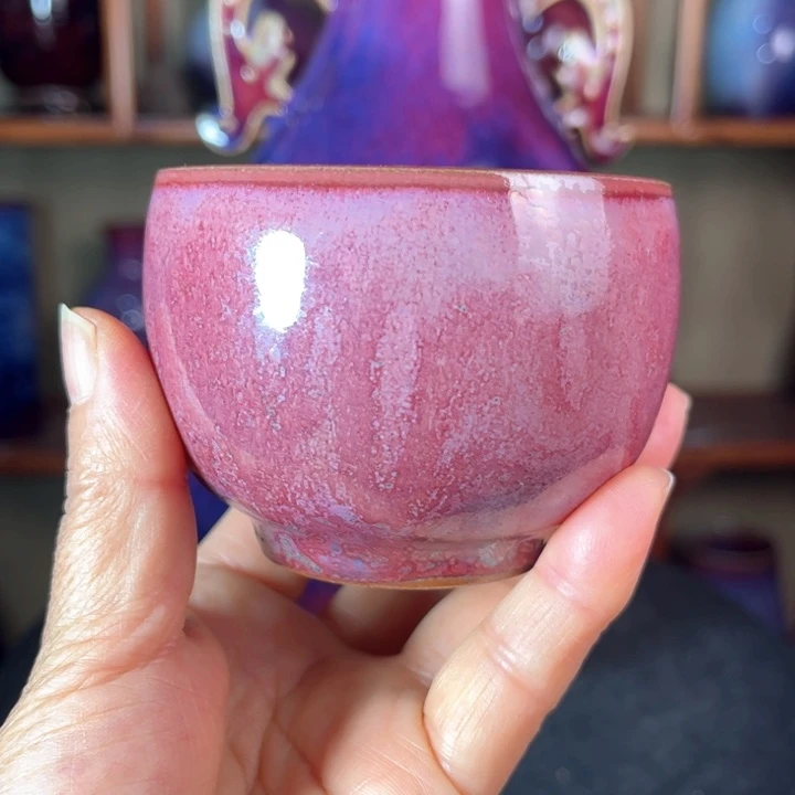 瓷片钧瓷手工艺品牌杯子