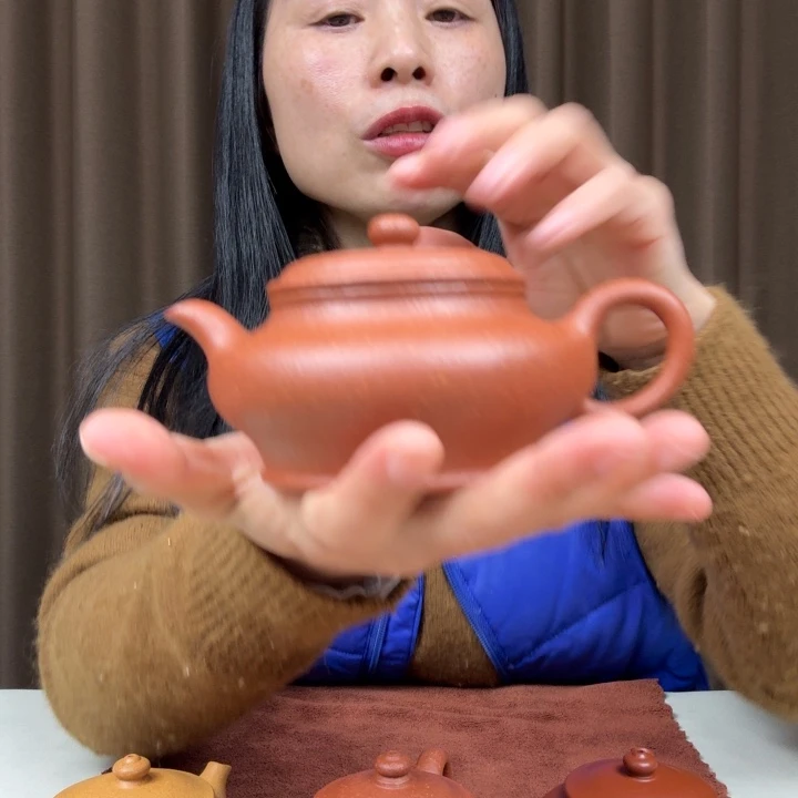 茶壶紫砂30目红绛坡虚扁210cc全手工