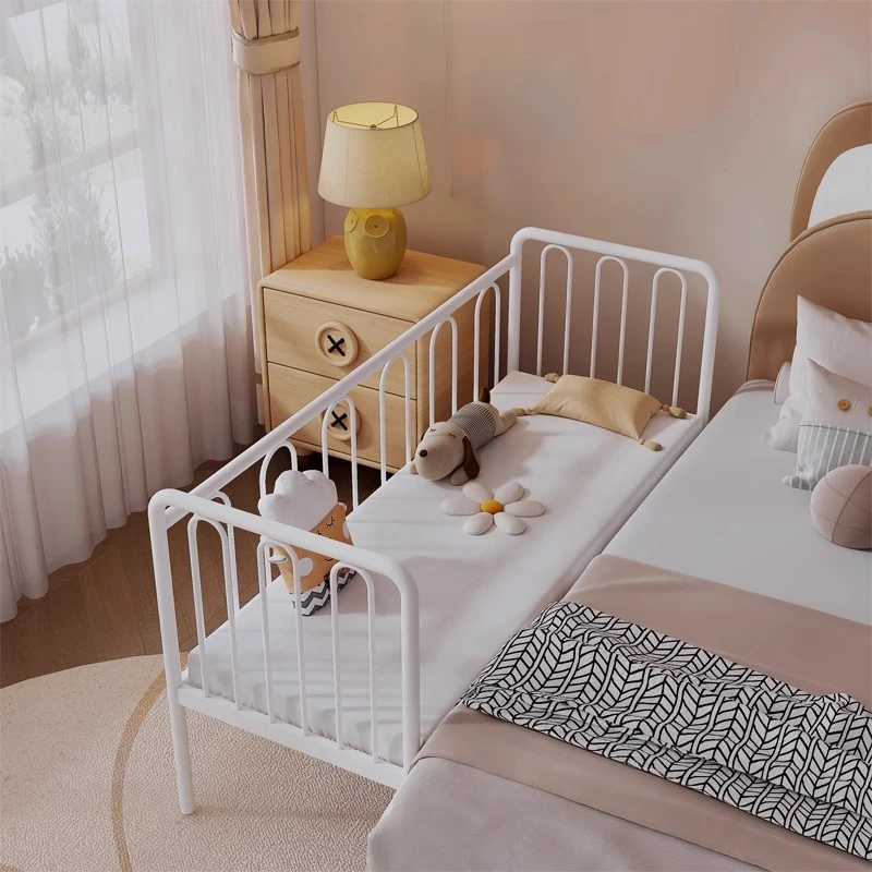 铁艺儿童床沙发床拼接床婴儿床带护栏宝宝小床男孩钢架单人床加宽