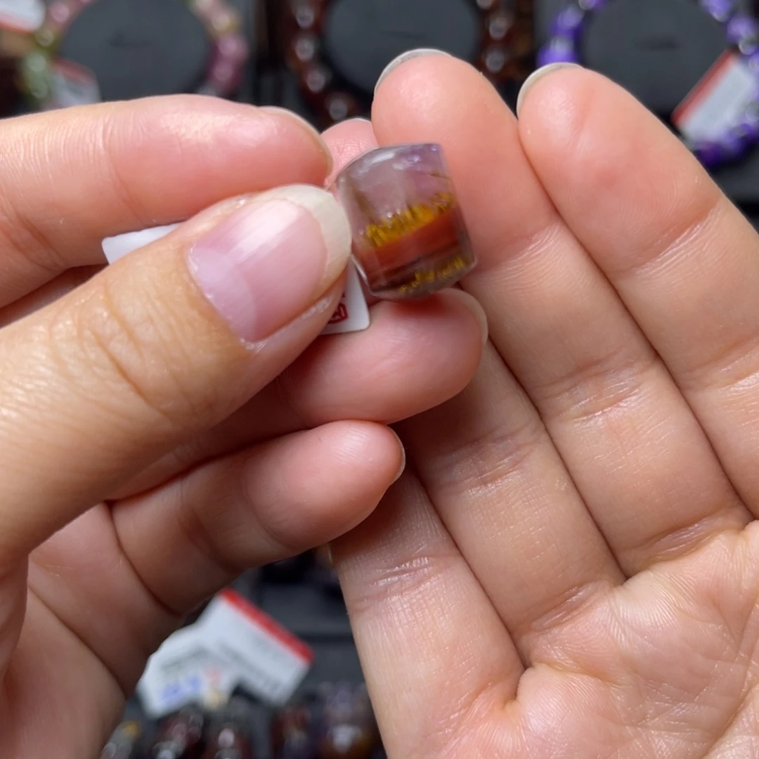 手链长石未镶嵌极光四色桶珠