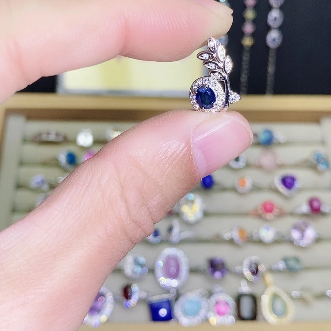 吊坠(不含链)蓝宝石未镶嵌