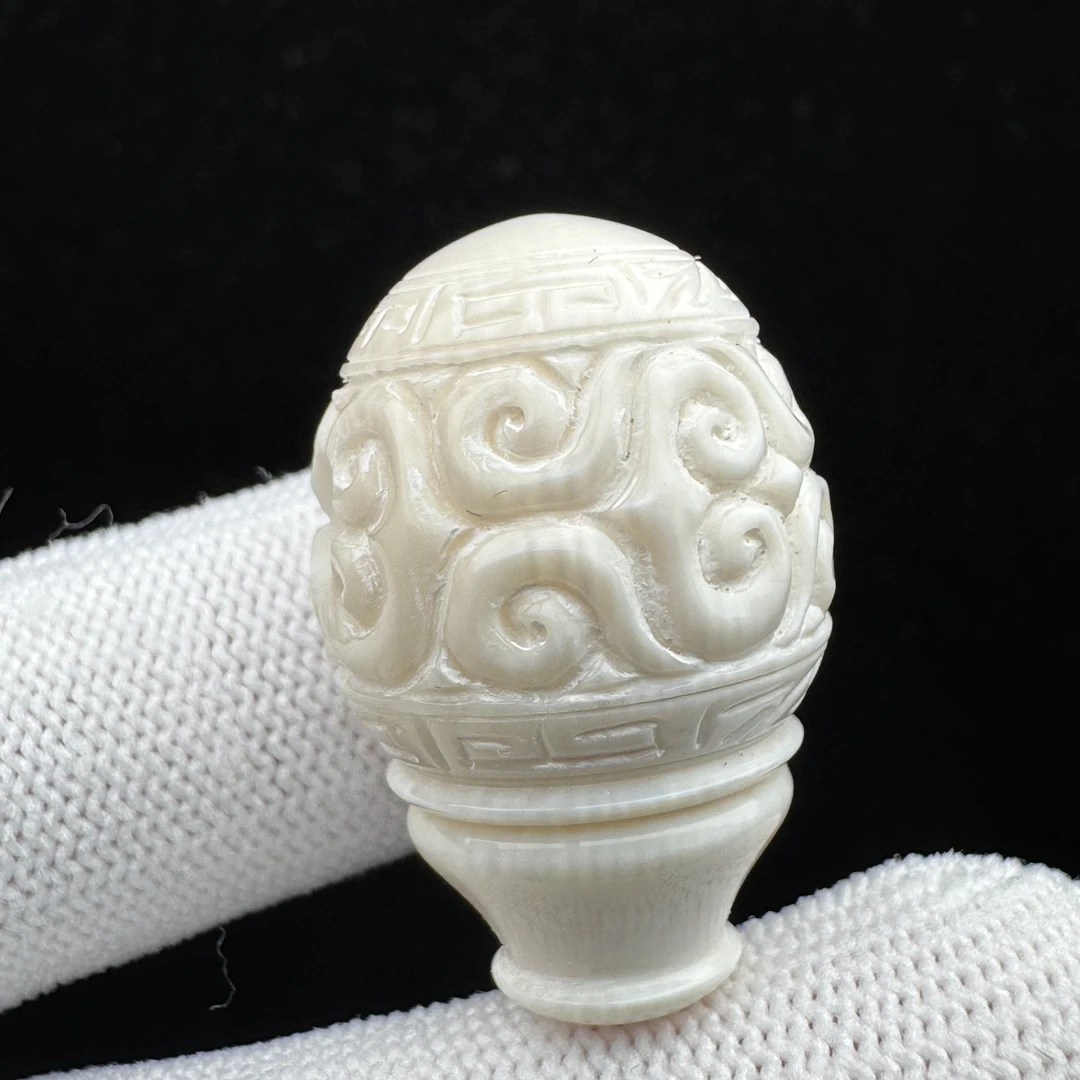 D4110天然猛犸牙 三通 19.5*29.7mm支持鉴定 假一罚四