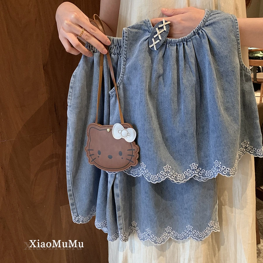 【现货】小沐沐女童牛仔套装韩系2025新款春夏小童时髦女宝宝两件套