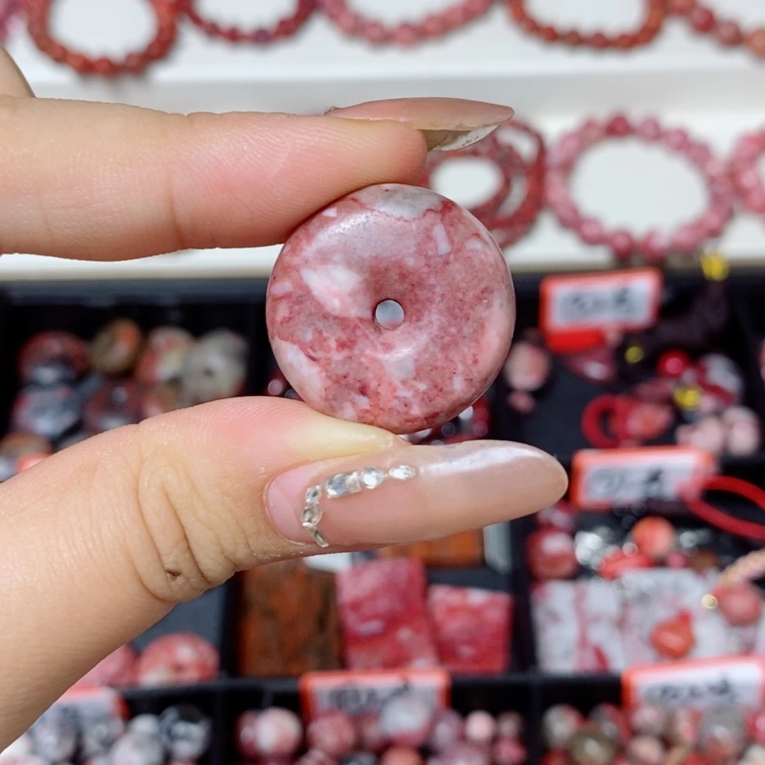 天然辰砂平安扣13