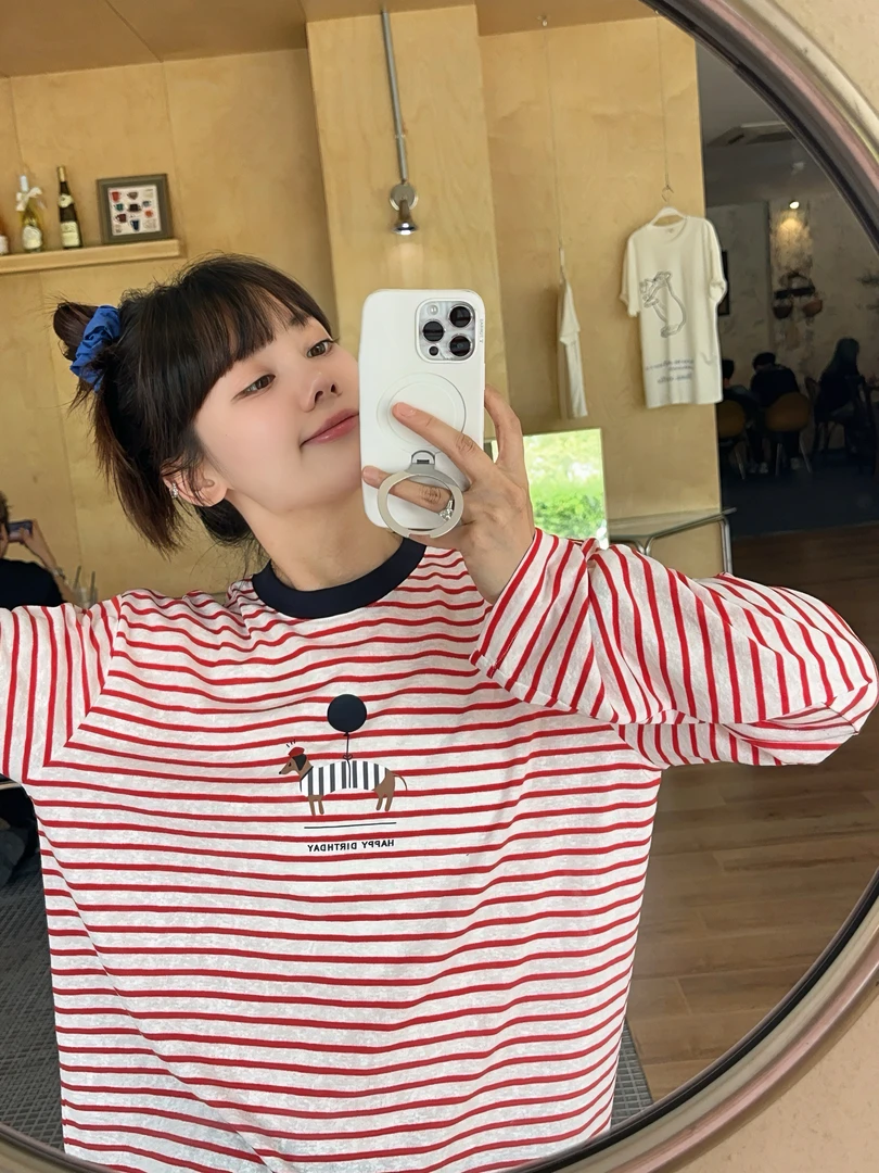 SEVENFUOO -77873【条纹腊肠狗】长袖