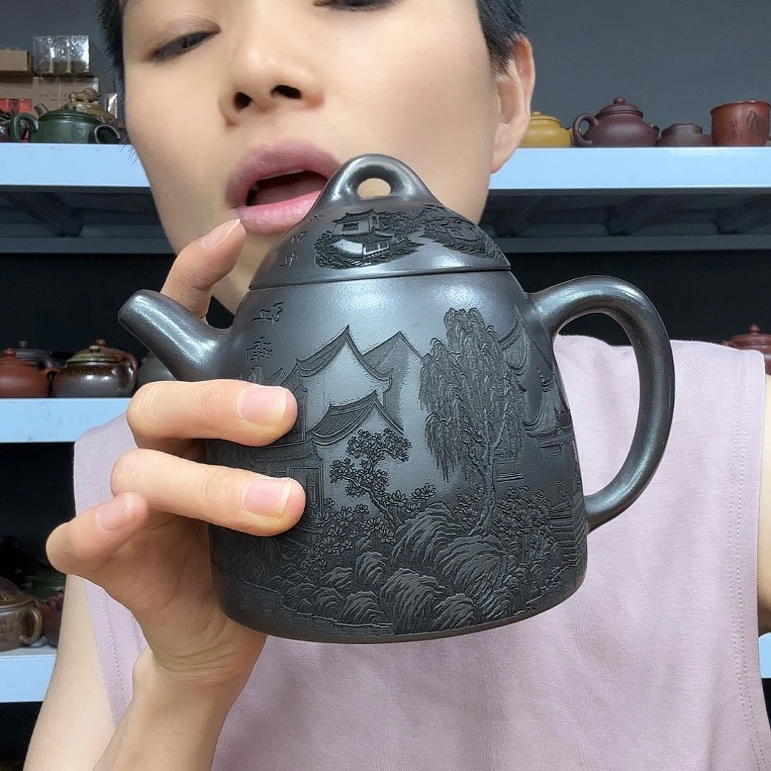 茶壶紫砂民间手艺人全手工制作