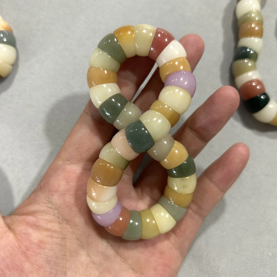 A570 A级超润彩虹菩提大肠 单圈手串(多样性发其一)