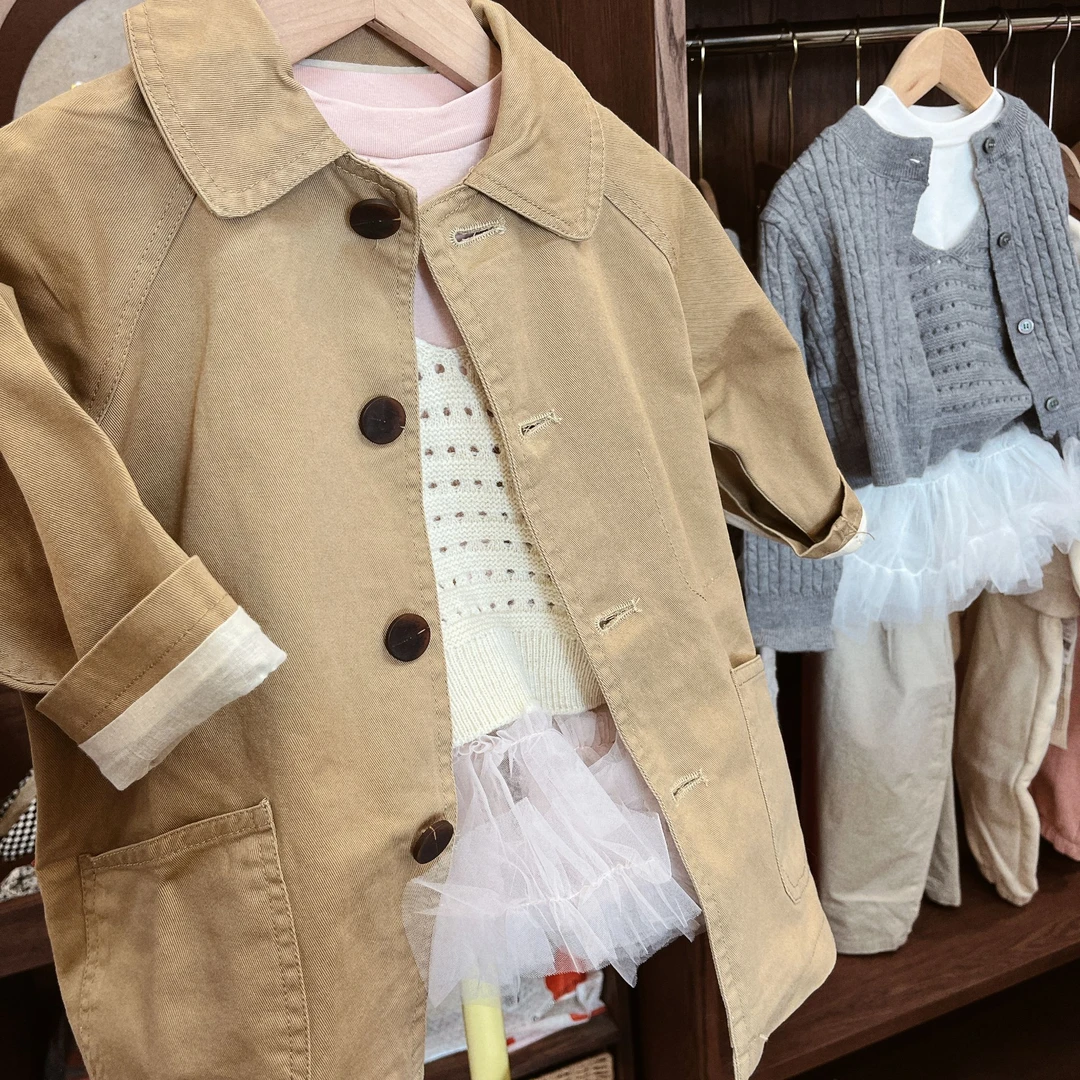 儿童百搭款风衣外套