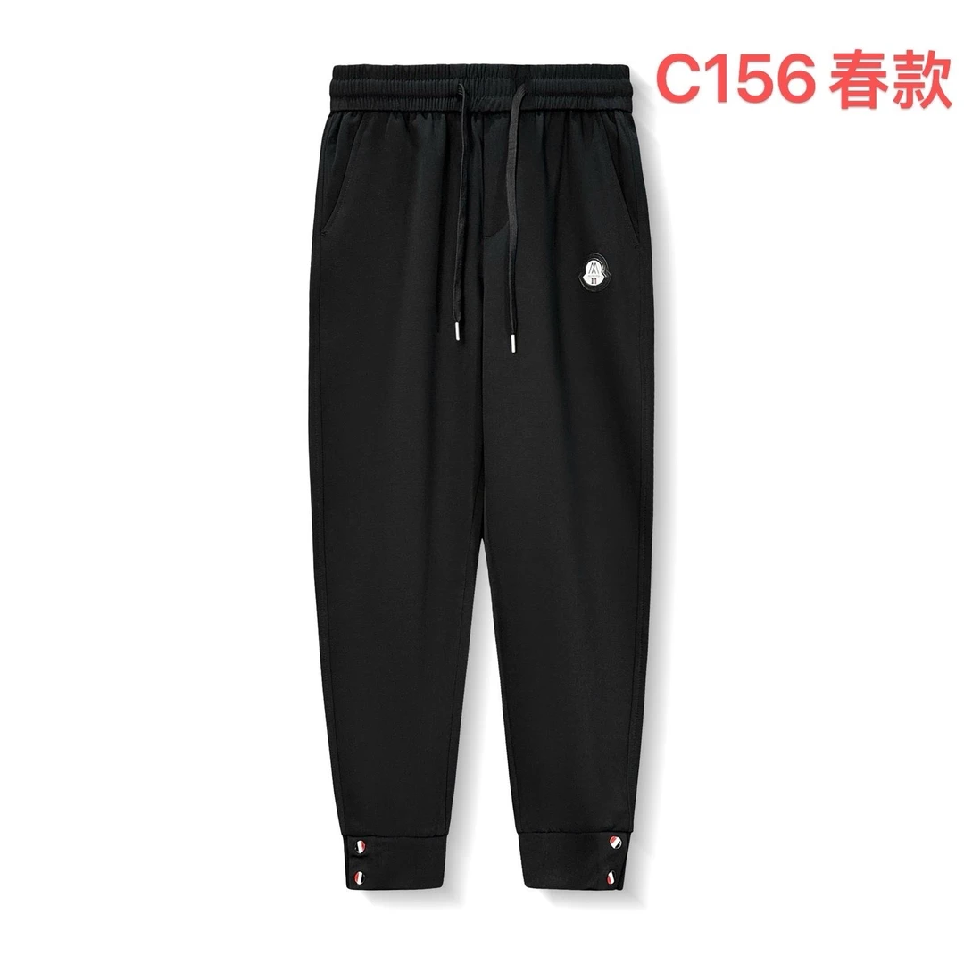 C156-春夏新款休闲百搭潮流刺绣束腿裤