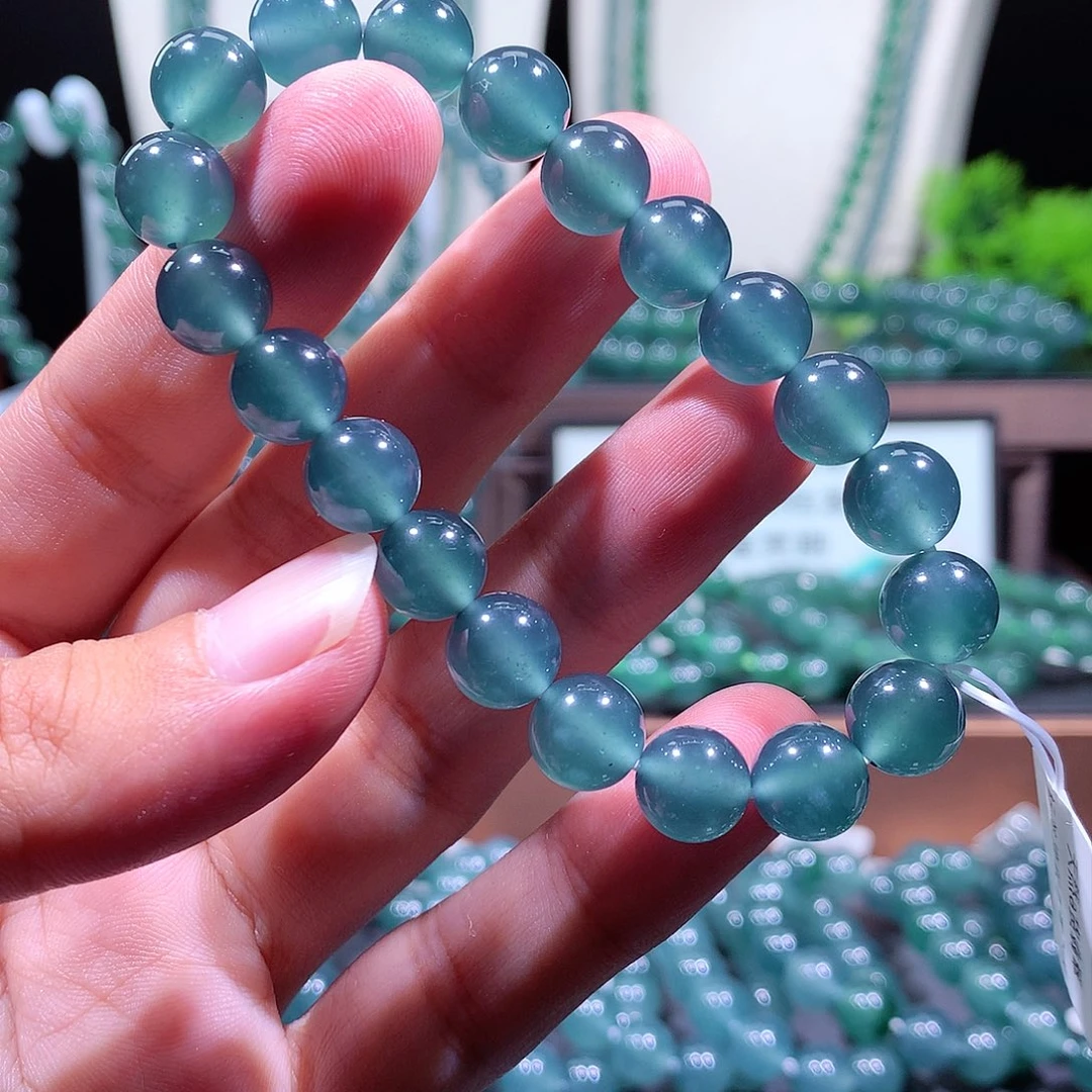 翡翠未镶嵌手链天然a货翡翠手串9.8