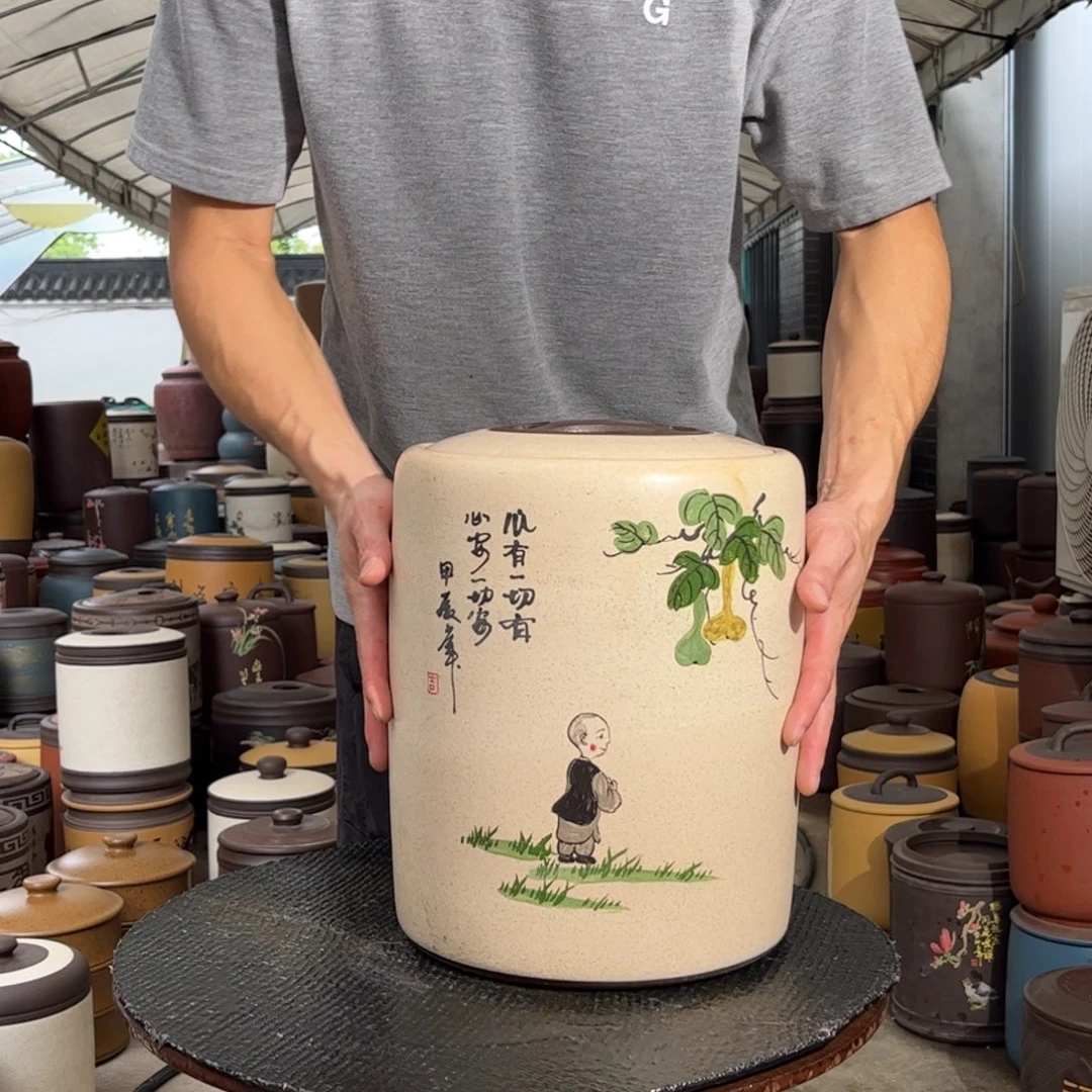 紫砂茶叶罐12 饼茶叶罐