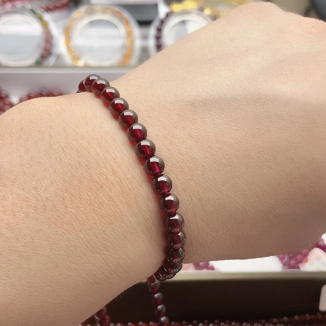 石榴石未镶嵌手链5.6