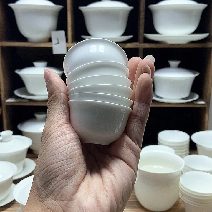 骨瓷玉澜杯容量约30ml×6