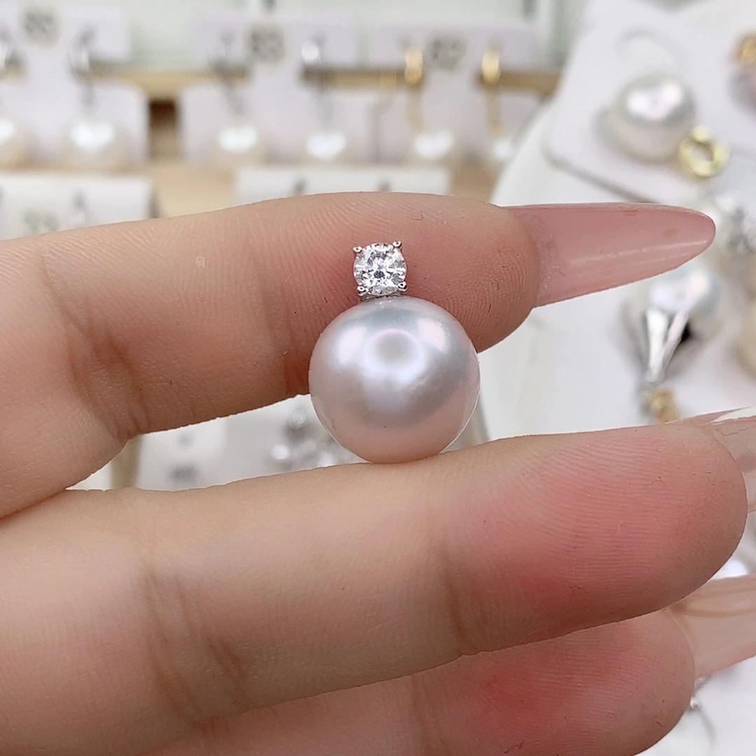 淡水珍珠银S925镶嵌颈饰