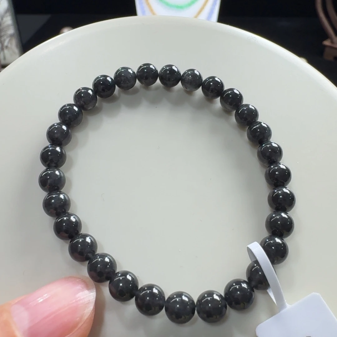 翡翠未镶嵌手链冰乌鸡单圈6mm