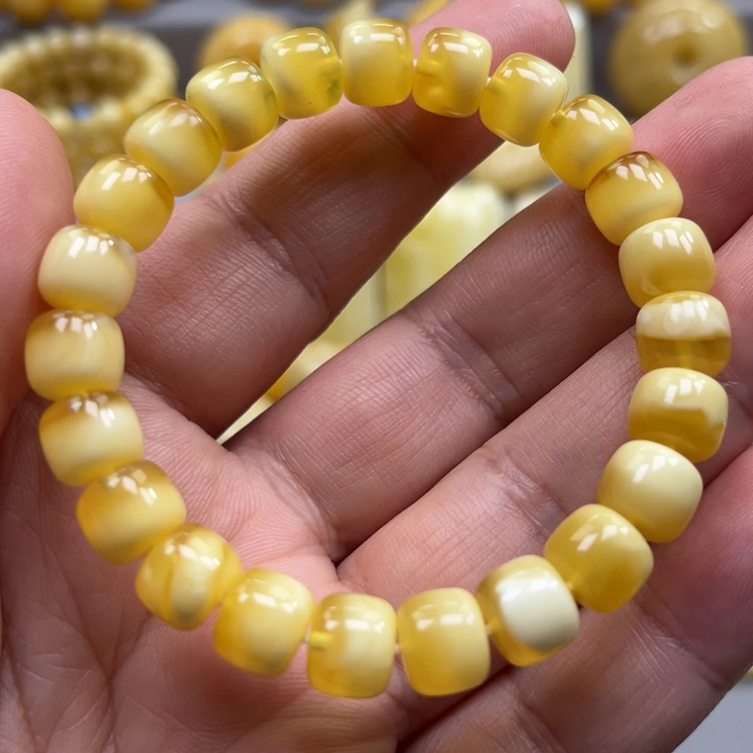 琥珀未镶嵌手链手