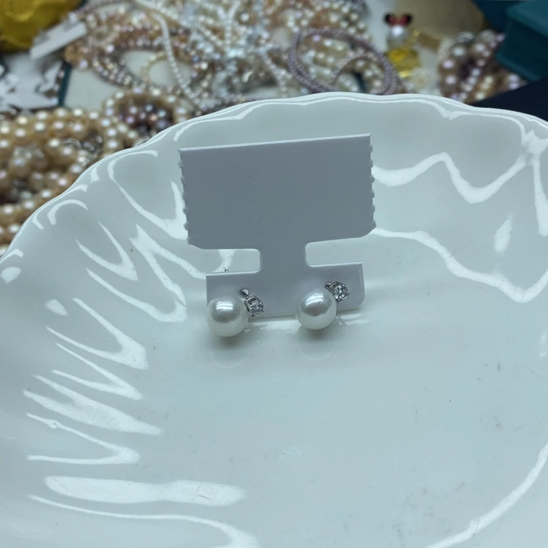 银S925镶嵌淡水珍珠天然淡水珍珠无人工干预28