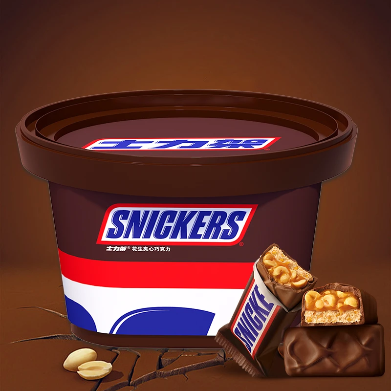 士力架花生夹心巧克力碗装220g经典盒装横扫饥饿户外充饥小零食DR